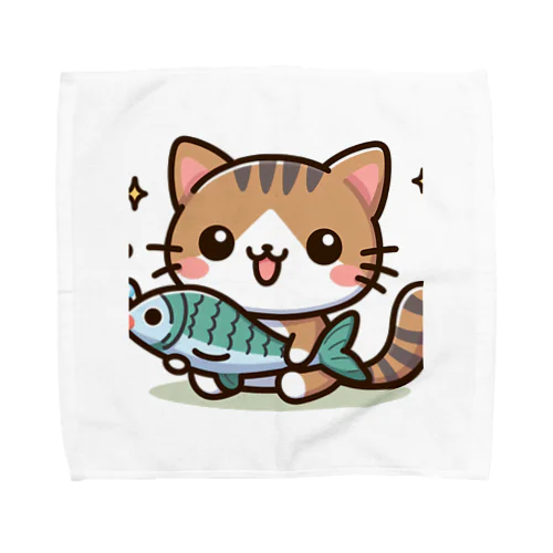 魚が好きだからこそ、食べずに抱くのだ Towel Handkerchief