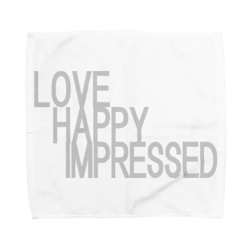 愛　幸せ　感動　love　happy　impressed タオルハンカチ