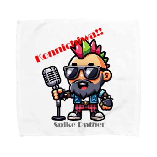 中年のパンクロッカー Towel Handkerchief