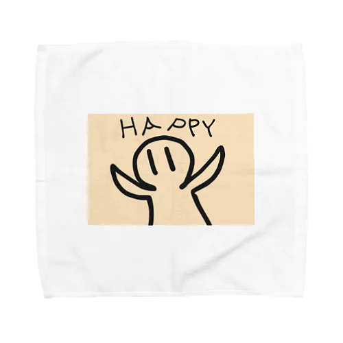 HAPPYなコンセント君（薄橙） Towel Handkerchief