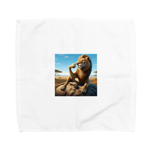 鼻くそをほじるライオン Towel Handkerchief