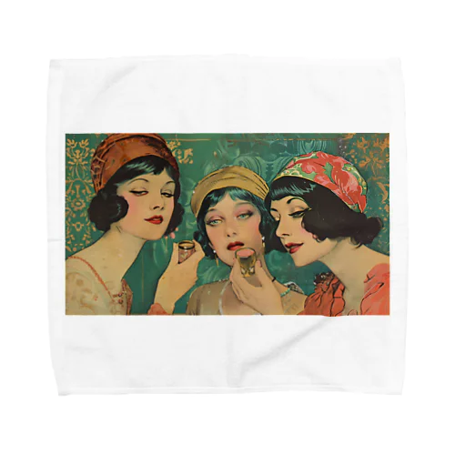 レトロ三姉妹 Towel Handkerchief