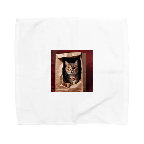 キュートな袋猫 Towel Handkerchief