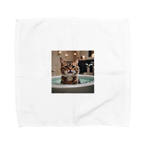 入浴する猫 Towel Handkerchief