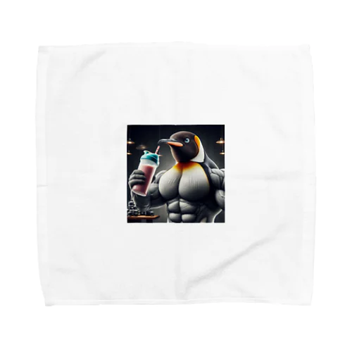 プロテインを飲むマッチョペンギン Towel Handkerchief