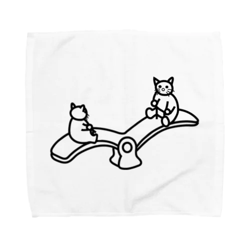 猫のシーソー Towel Handkerchief