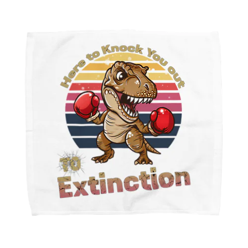 絶滅までKOをするティラノサウルス Towel Handkerchief