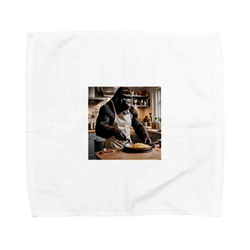 料理しているゴリラ Towel Handkerchief