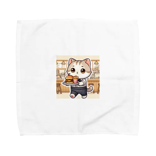 子猫がパンとミルクを運んでくれました Towel Handkerchief