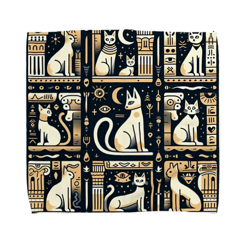 エジプト猫② Towel Handkerchief