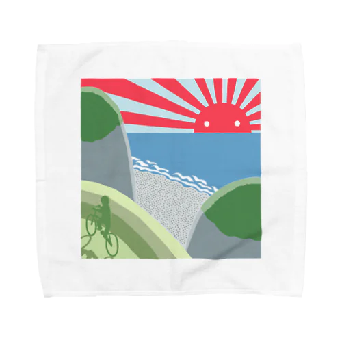 浜辺の朝日 Towel Handkerchief