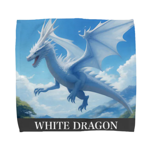 龍  WHITE DRAGON タオルハンカチ