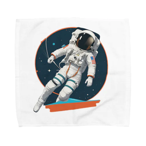 宇宙遊泳中のレトロな宇宙飛行士 Towel Handkerchief