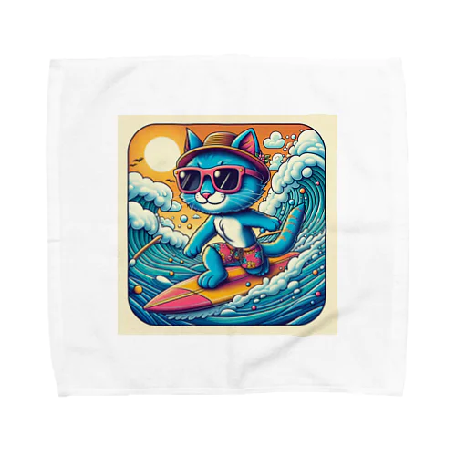 猫サーファーたま Towel Handkerchief