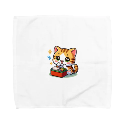 子猫のお弁当タイム Towel Handkerchief