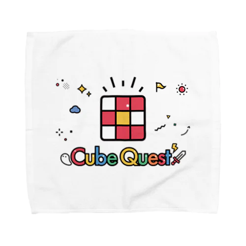 Cube Questのロゴ タオルハンカチ