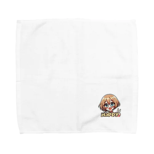 金髪ショートカット眼鏡美少女ちゃん Towel Handkerchief