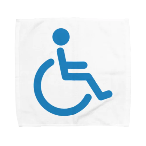 車椅子マーク（青） タオルハンカチ