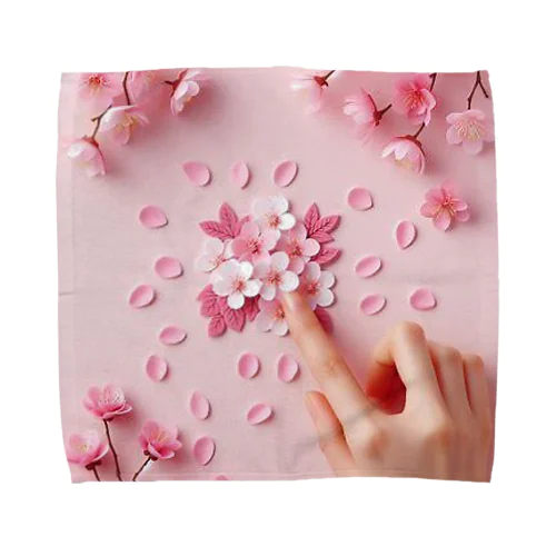 さくらの花びらで遊ぼう♪ Towel Handkerchief