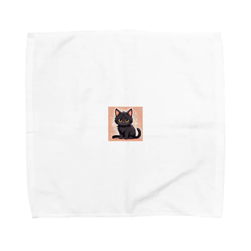 くろねこキラキラ Towel Handkerchief