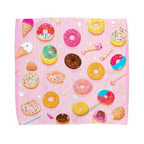 ドーナツいっぱい🍩 Towel Handkerchief