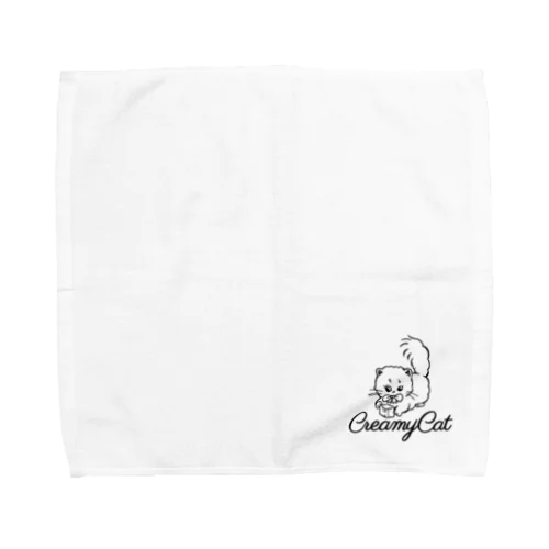 お砂糖と白い猫 Towel Handkerchief