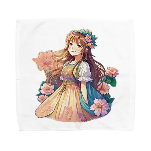 花の少女 Towel Handkerchief