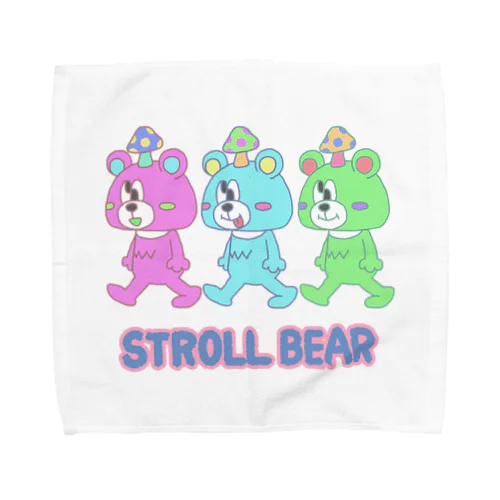 お散歩クマさん Towel Handkerchief