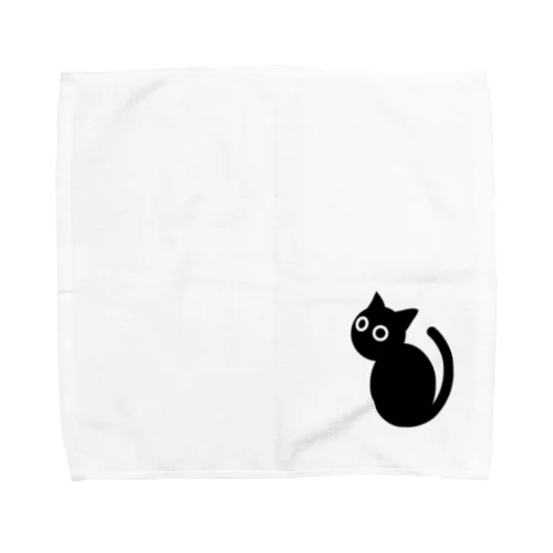 見返り黒猫 Towel Handkerchief