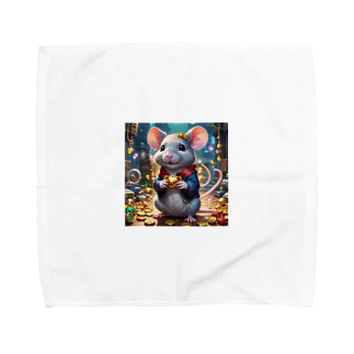 かわいいネズミが、キュートなしっぽをふりふり♪ Towel Handkerchief