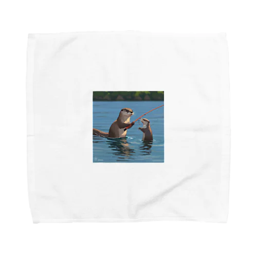 Otterpngで釣り体験 Towel Handkerchief