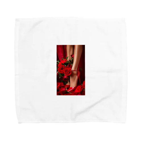 red Rose heel  Towel Handkerchief