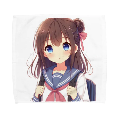 もふもふでキュートな女の子 Towel Handkerchief