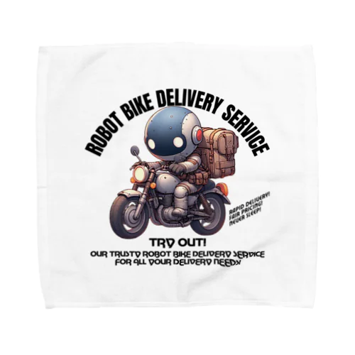 ロボットバイク便(淡色用) Towel Handkerchief