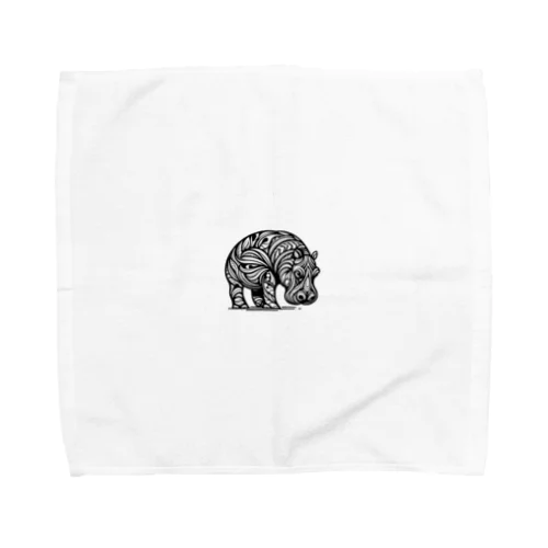 カバのヒッポー Towel Handkerchief