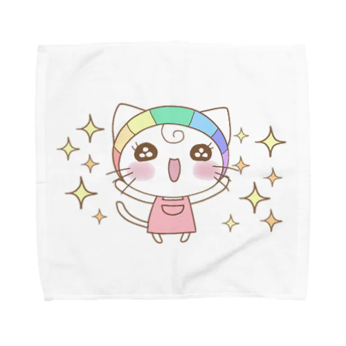 レインボーにゃ〜さんキラキラ Towel Handkerchief