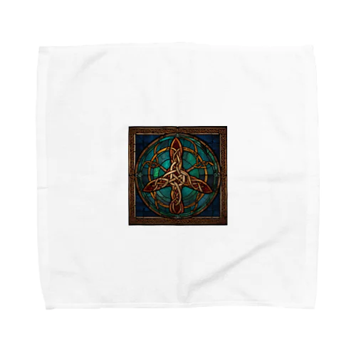 ケルトの結び目工芸ステンドグラス Towel Handkerchief