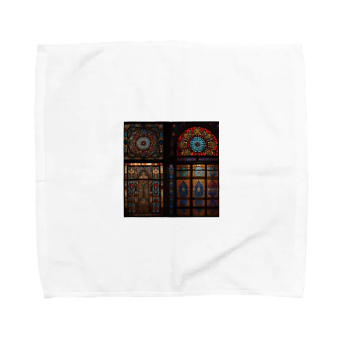 中東の宮殿のステンドグラス Towel Handkerchief