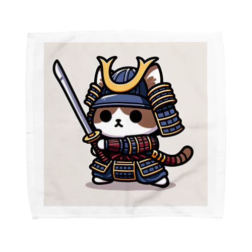 武士にゃんこ Towel Handkerchief