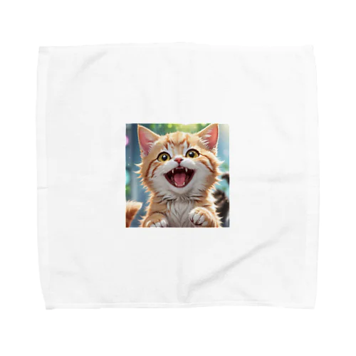 かわいい笑顔がたまらない子猫 Towel Handkerchief