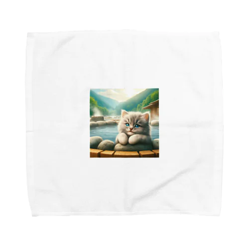 子猫の温泉旅行 Towel Handkerchief