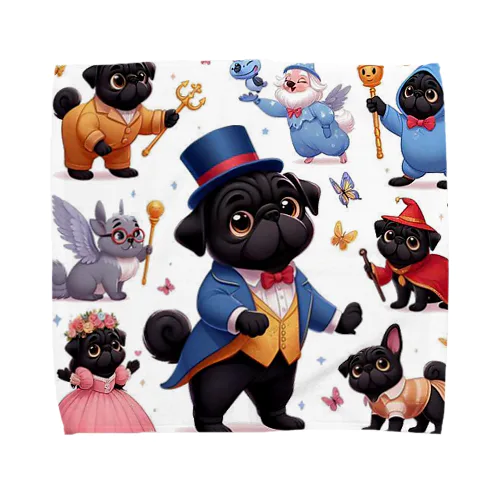 Fantasy Pugs series タオルハンカチ