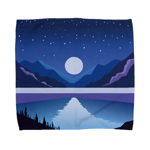 Midnight Lake Towel Handkerchief