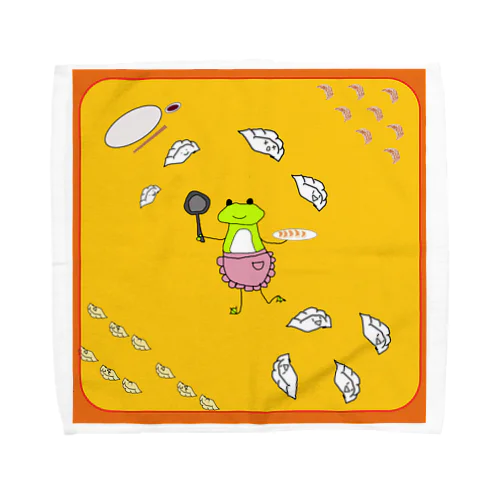 カエルちゃんと餃子ちゃん🐸🥟 Towel Handkerchief