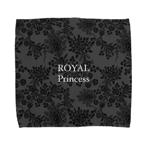 BLACKフラワーPrincess Towel Handkerchief