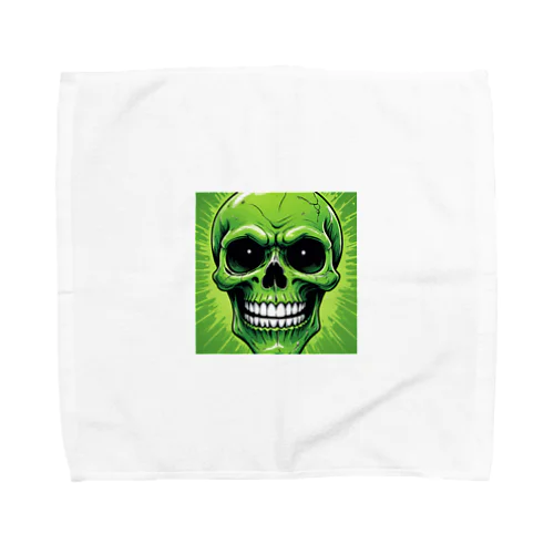 恐怖の緑髑髏グッズ Towel Handkerchief