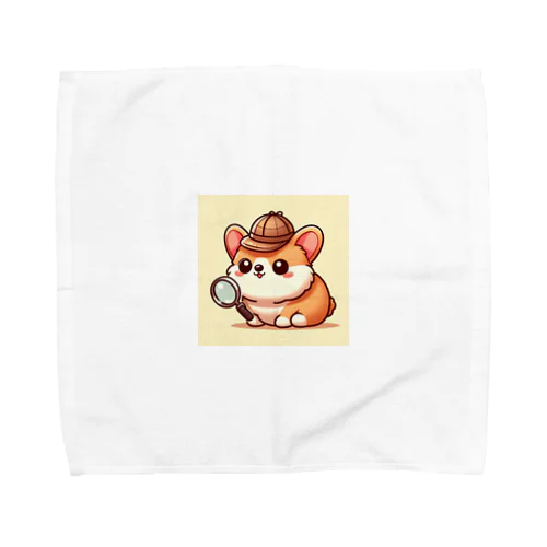 探偵！もちもちコーギー Towel Handkerchief