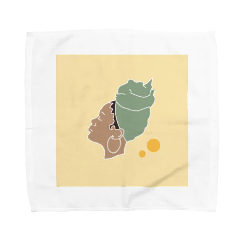 CillBlackWoman-Green Towel Handkerchief