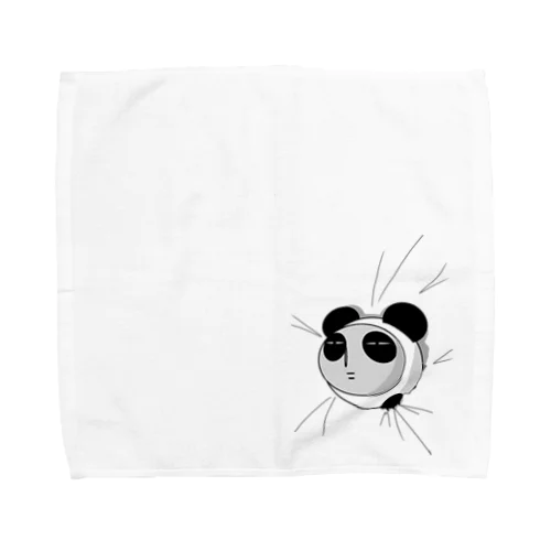 埋もれパンダ　ポーカーフェイス Towel Handkerchief