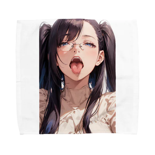 黒髪美少女　美鈴ちゃんメガネ Towel Handkerchief